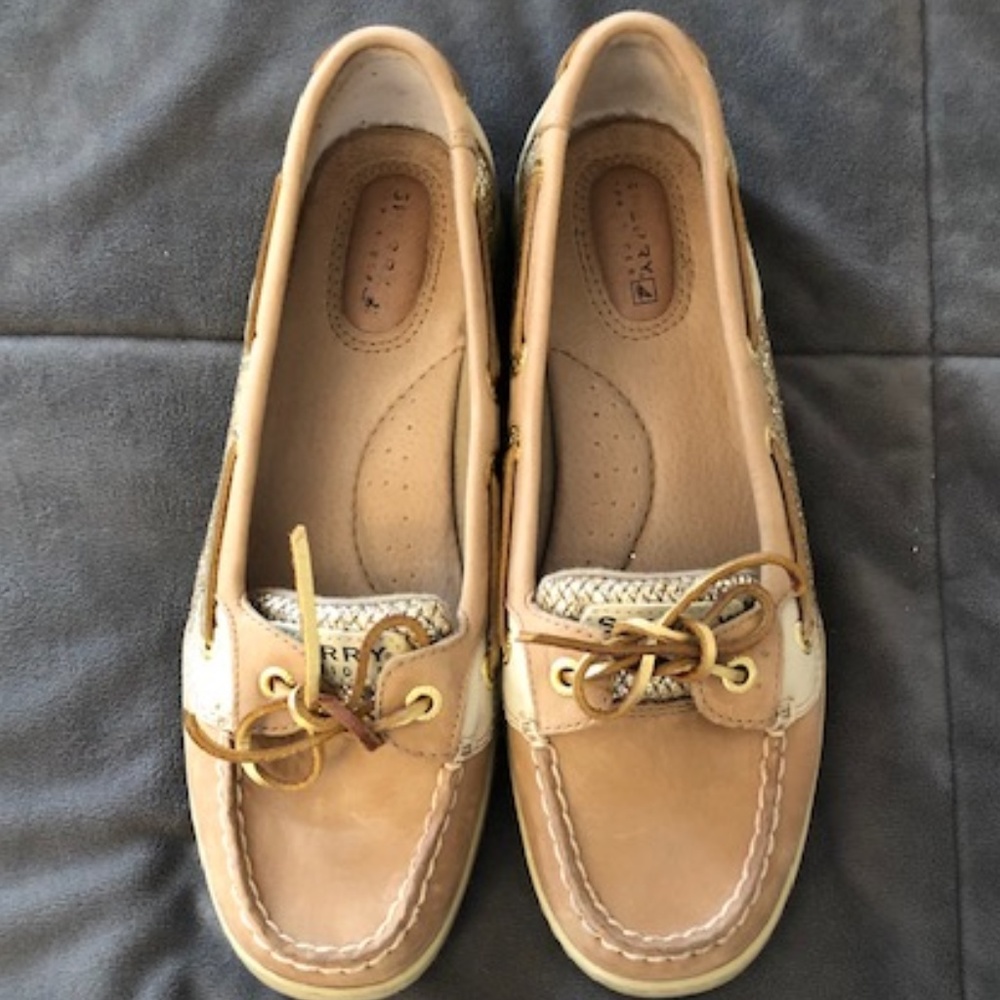 Sperry Gold Glitter Boat Shoe